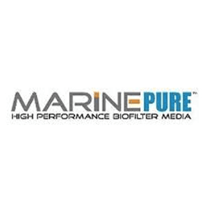 MarinePure logo representing Bio Spheres biological filter media stocked at Pets Everywhere